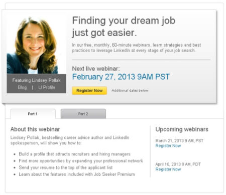 LinkedIn Webinar – Find Your Dream Job on LinkedIn