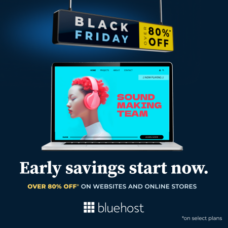 Bluehost 80% OFF