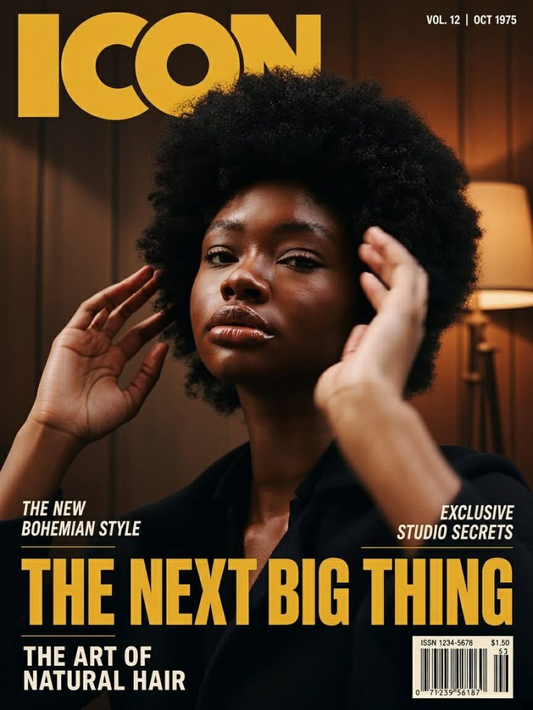 AI-generated 80s magazine cover made with Durofy