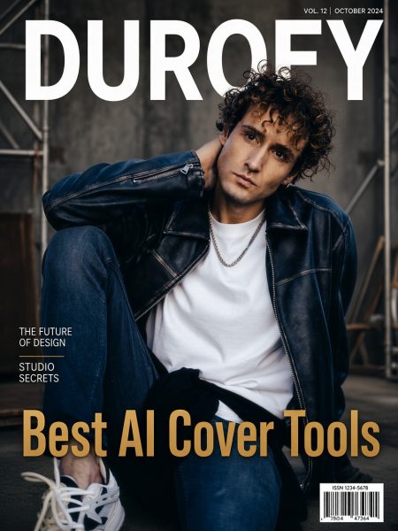 Fashion-style AI magazine cover