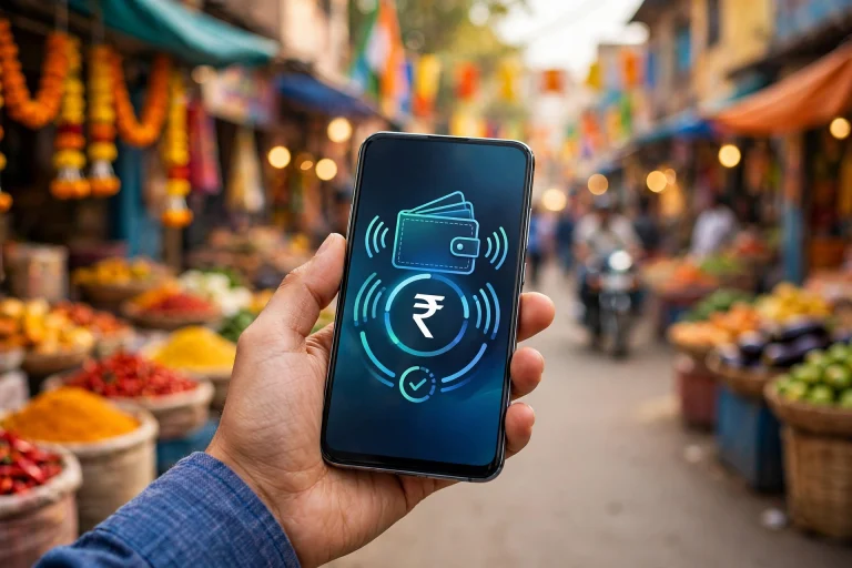 Smartphone showing a mobile wallet payment — mobile wallets in India