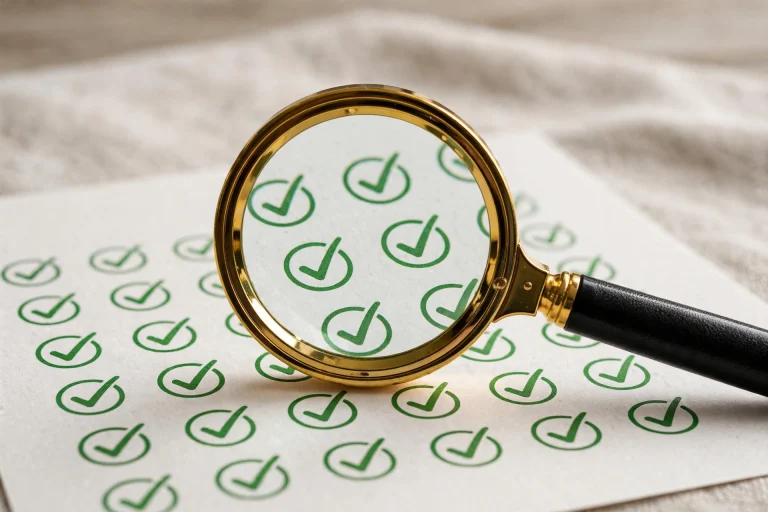 Magnifying glass checking a document — free online plagiarism checking tools